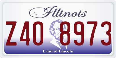 IL license plate Z408973