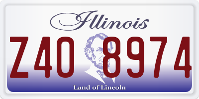 IL license plate Z408974