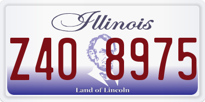 IL license plate Z408975
