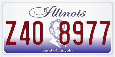 IL license plate Z408977