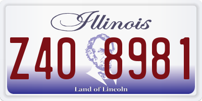IL license plate Z408981