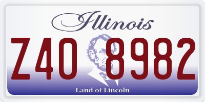 IL license plate Z408982