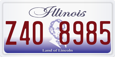 IL license plate Z408985