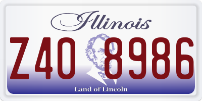 IL license plate Z408986
