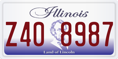 IL license plate Z408987