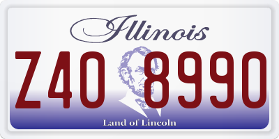 IL license plate Z408990