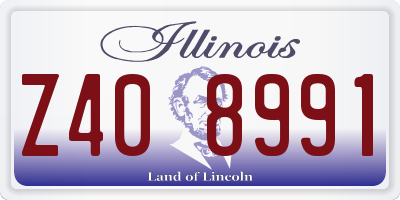 IL license plate Z408991