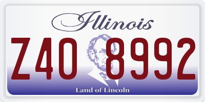 IL license plate Z408992