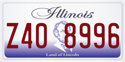 IL license plate Z408996