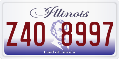 IL license plate Z408997
