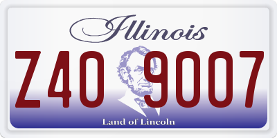 IL license plate Z409007
