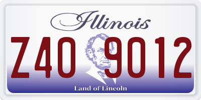 IL license plate Z409012