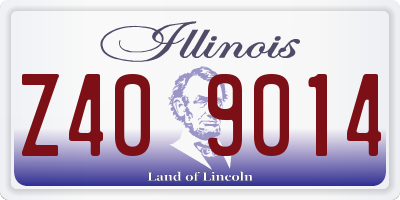 IL license plate Z409014