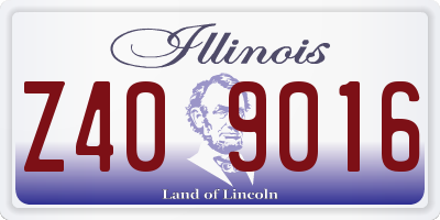 IL license plate Z409016