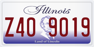 IL license plate Z409019