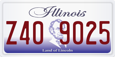IL license plate Z409025
