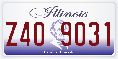 IL license plate Z409031