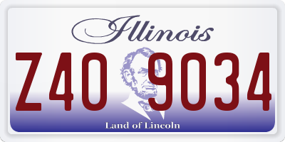IL license plate Z409034