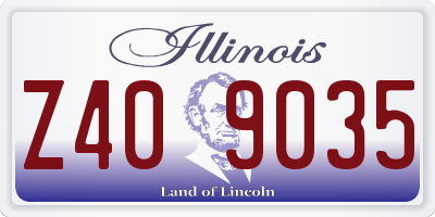 IL license plate Z409035