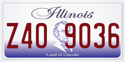 IL license plate Z409036