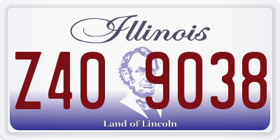 IL license plate Z409038