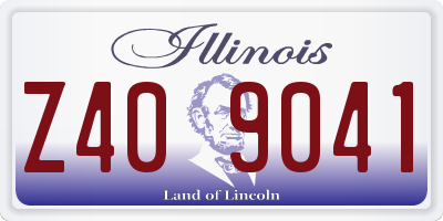 IL license plate Z409041