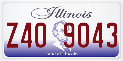 IL license plate Z409043