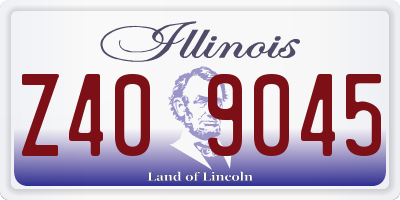 IL license plate Z409045