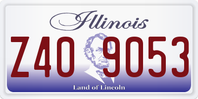 IL license plate Z409053