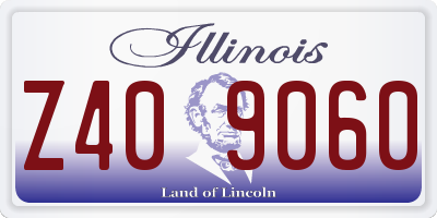 IL license plate Z409060