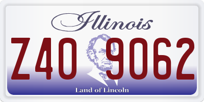 IL license plate Z409062