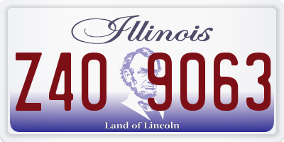 IL license plate Z409063