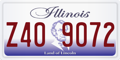 IL license plate Z409072