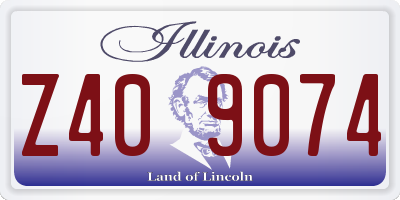 IL license plate Z409074