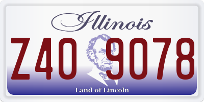 IL license plate Z409078