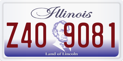 IL license plate Z409081