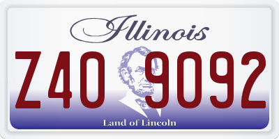 IL license plate Z409092