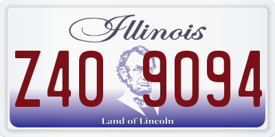 IL license plate Z409094