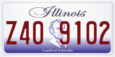 IL license plate Z409102