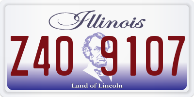 IL license plate Z409107