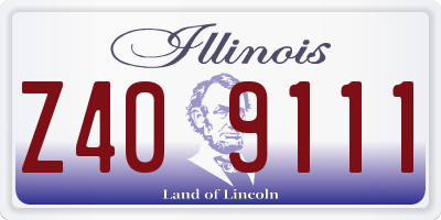 IL license plate Z409111