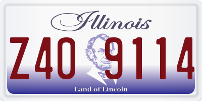 IL license plate Z409114