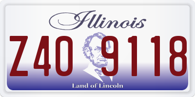 IL license plate Z409118