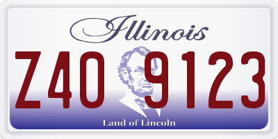 IL license plate Z409123