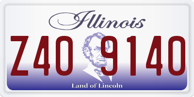 IL license plate Z409140