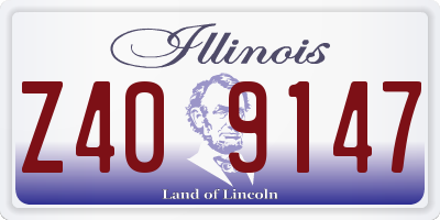 IL license plate Z409147