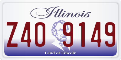 IL license plate Z409149