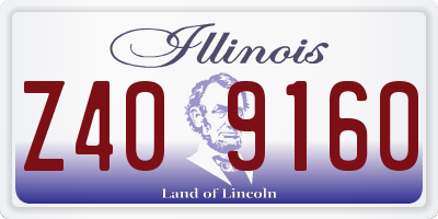 IL license plate Z409160