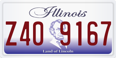 IL license plate Z409167