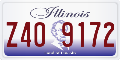 IL license plate Z409172
